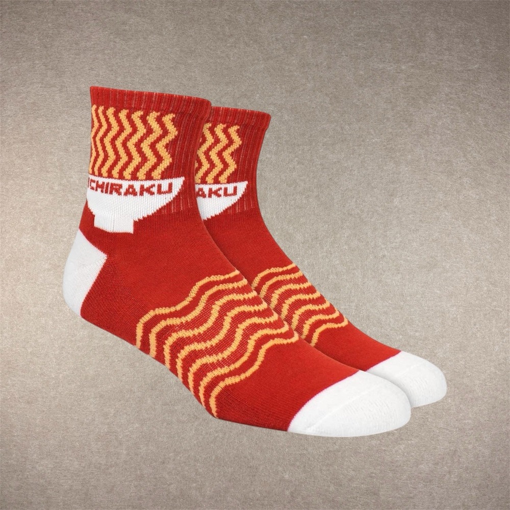 Naruto Shippuden Ichiraku Ramen Socks Ripple Junction Anime Red Crew One Size‎